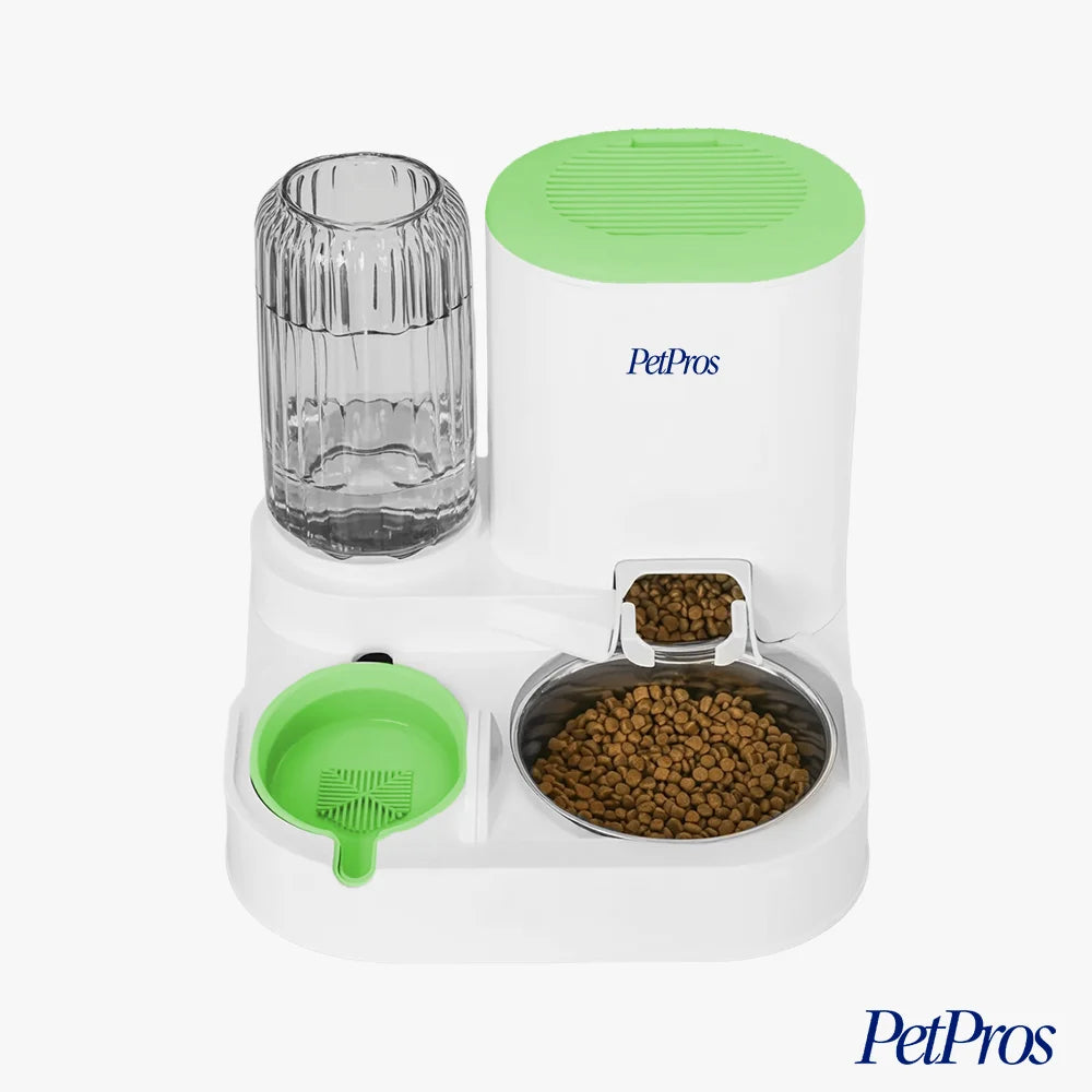 2-in-1 Automatische Kattenvoer- en Waterdispenser met RVS | PetPros