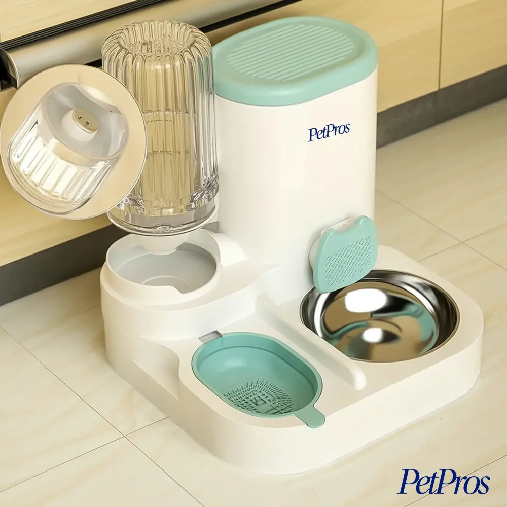 2-in-1 Automatische Kattenvoer- en Waterdispenser met RVS | PetPros