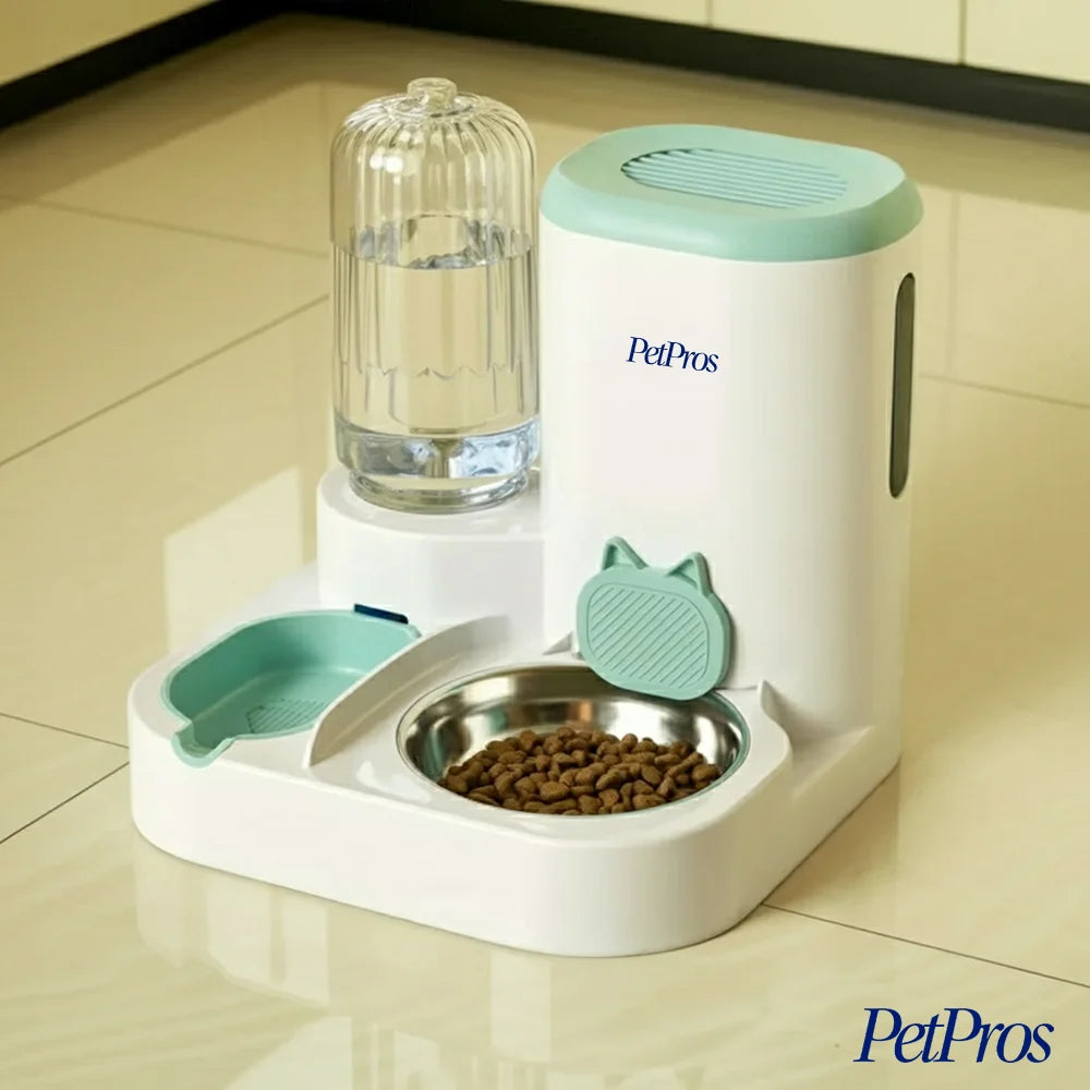 2-in-1 Automatische Kattenvoer- en Waterdispenser met RVS | PetPros