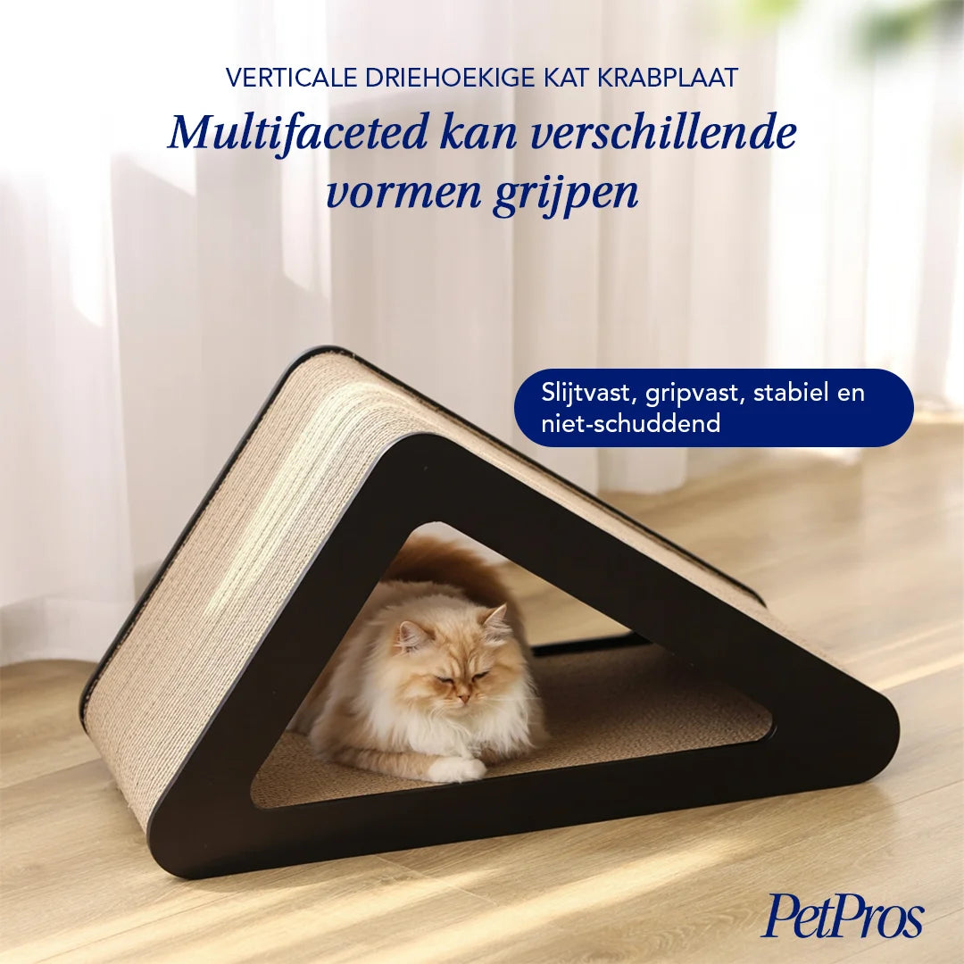 PetPros Kartonnen Krabmeubel – Driehoek Design met Speelbal – In 2