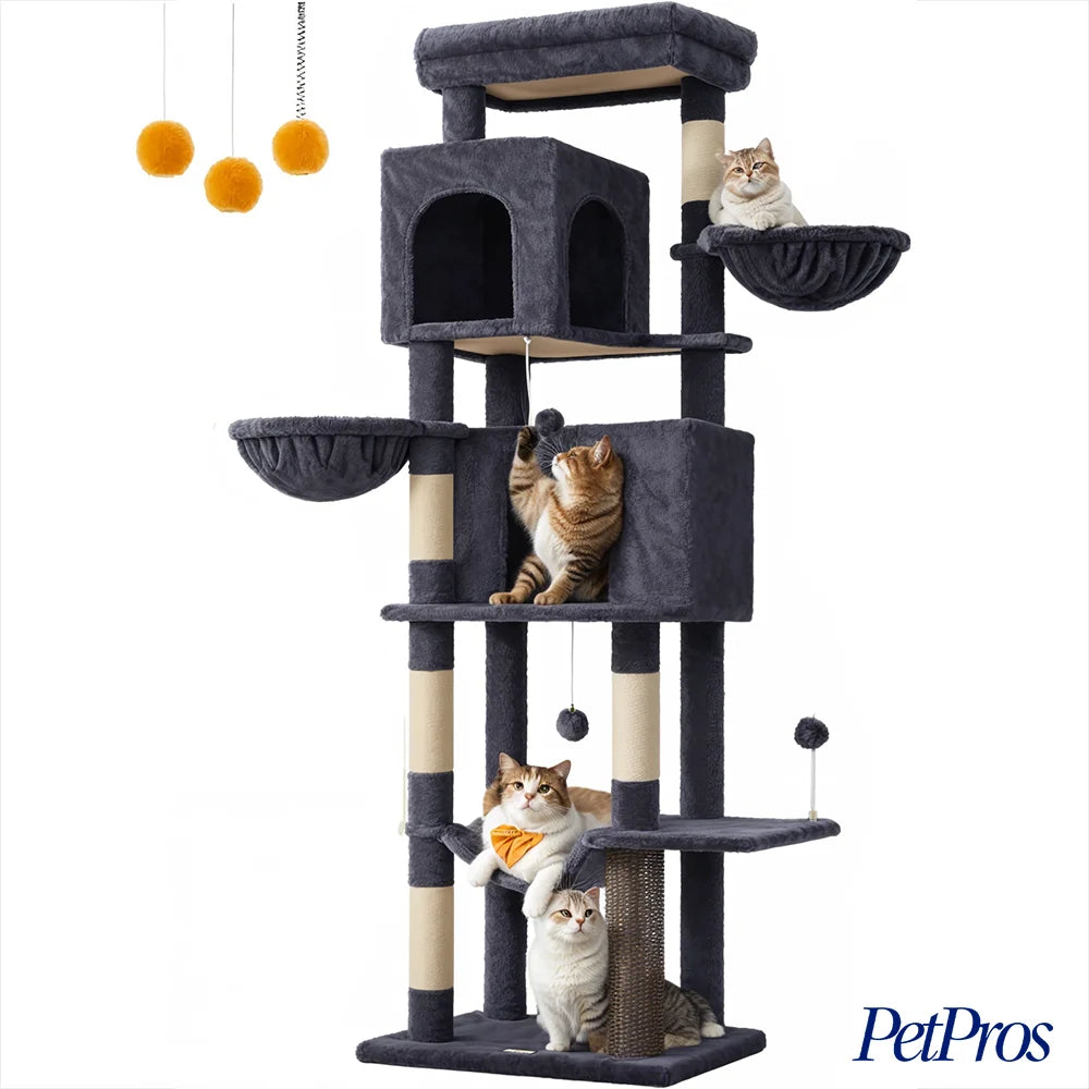 Kattentoren 175cm met Manden & Krabpalen | PetPros