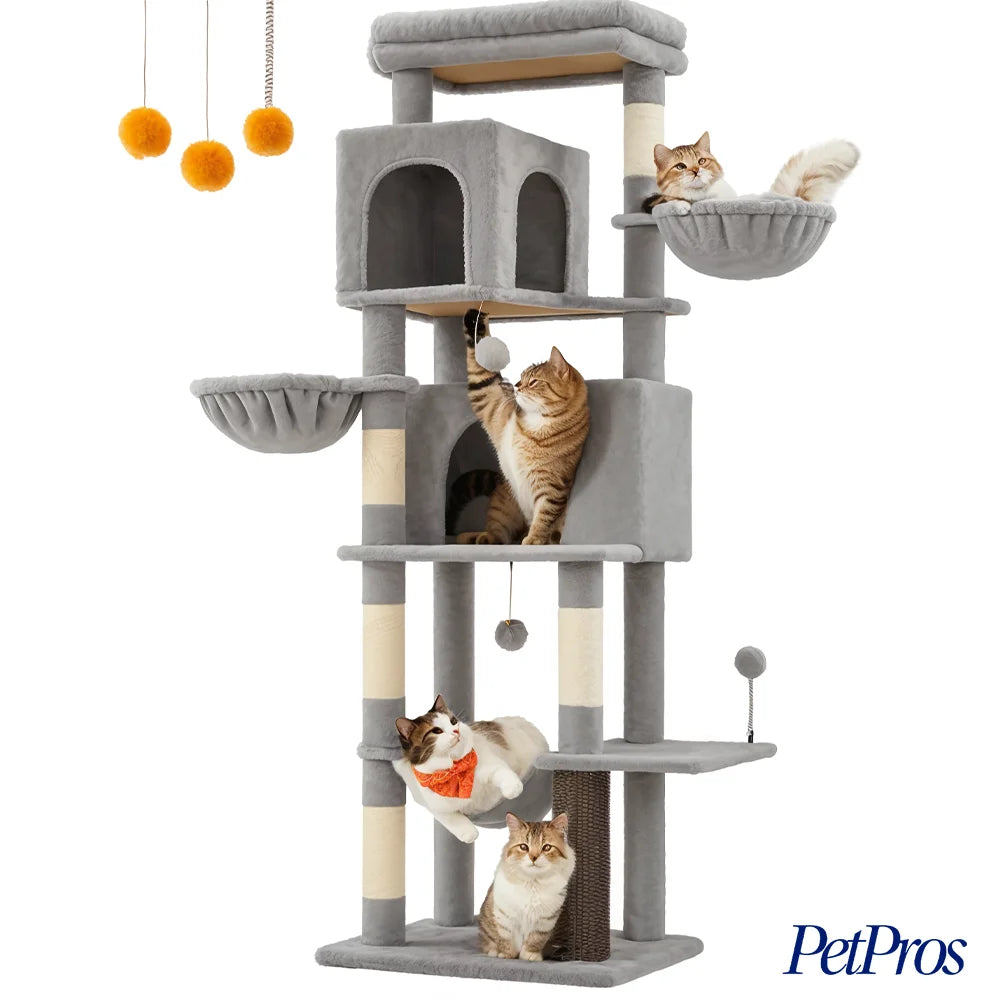Kattentoren 175cm met Manden & Krabpalen | PetPros