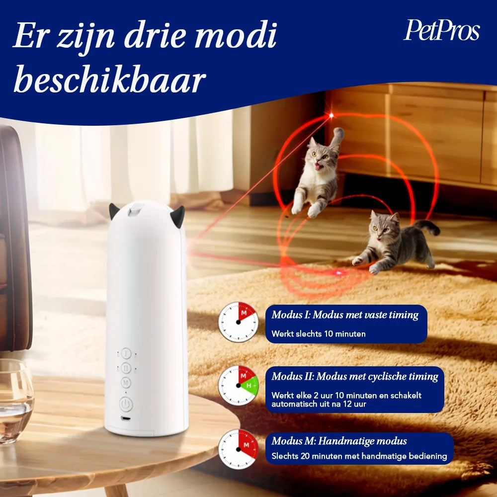 Interactief kattenspeelgoed met automatisch roterende laser | PetPros