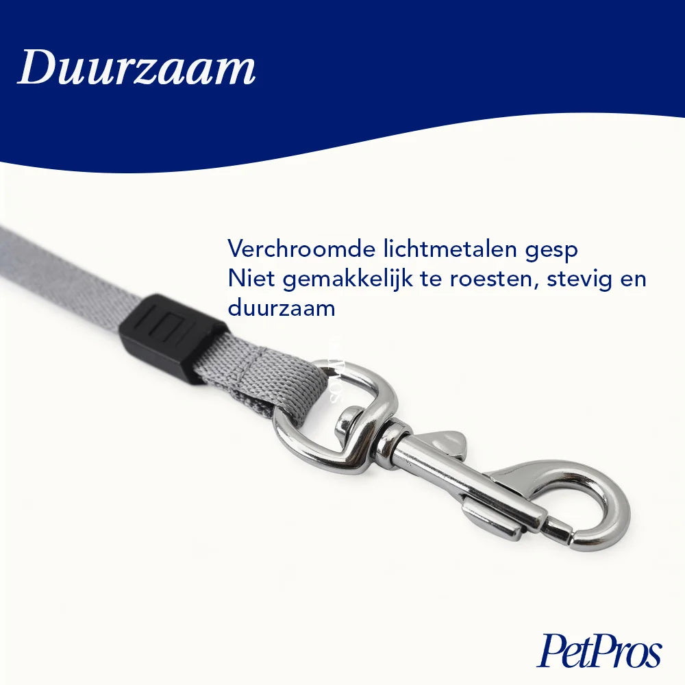 Uitschuifbare hondenriem, duurzaam nylon met éénknopsbediening